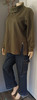 Cowel Neck Zipped up Jersey Khaki size M *1only 50% off*