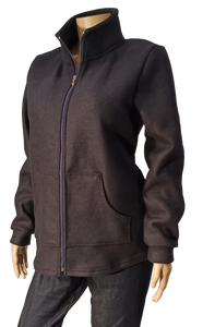 "Snug as a bug" zip up woolen collared Jacket