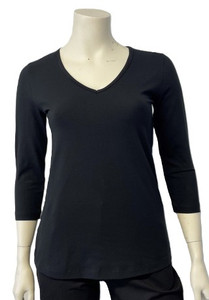 Viscose  T-shirt - 3/4 sleeve - crew Neck, size L, hot pink, *50% off 1 only*
