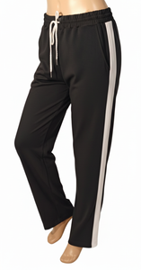 Winterweight ponte  Side stripe Track Pants -regular leg