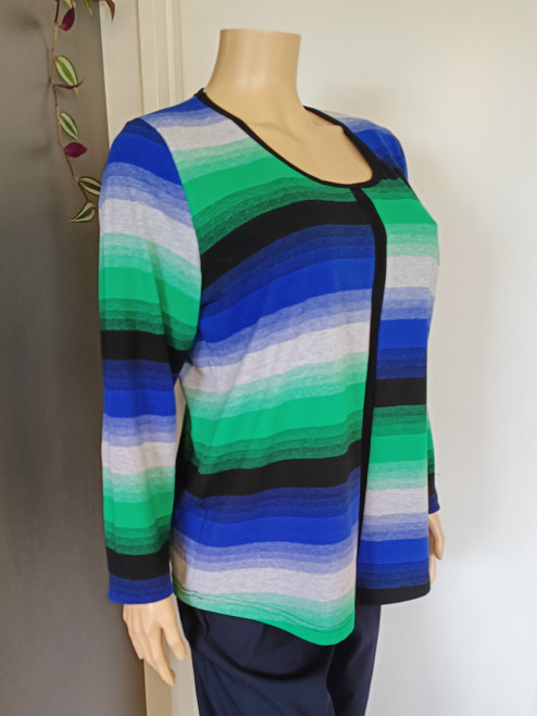 Split front top - long sleeve