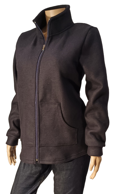 "Snug as a bug" zip up woolen collared Jacket