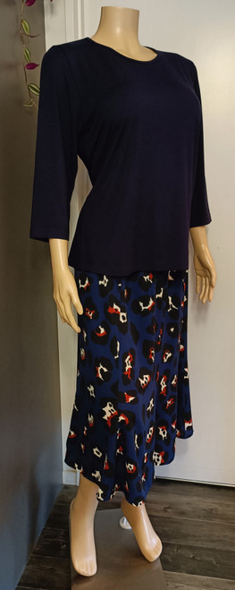  Woven swing Skirt, size M, Navy leopard,*1 only 50% off*