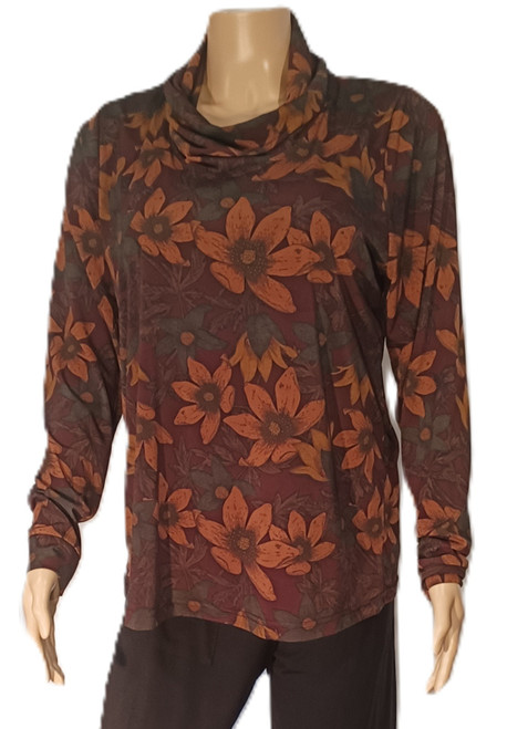 Cowl Neck extra-long sleeve top - Polly