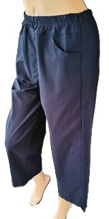 Winter-weight Ponte Judith elastic waist soda pants full length