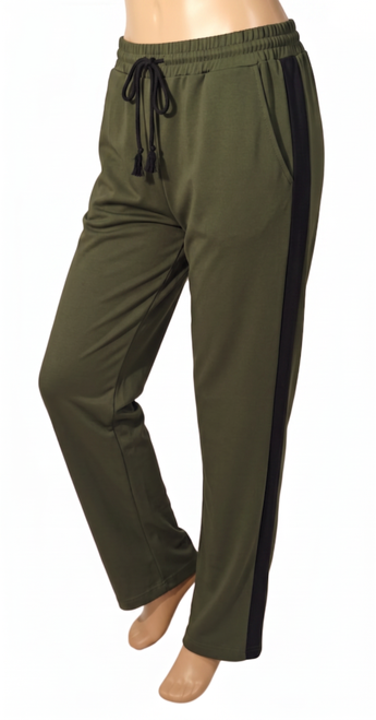 Black Side stripe Track Pants -regular leg 
