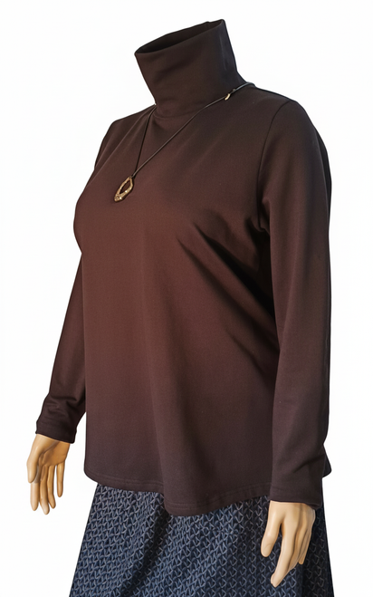 Roll neck Skivvy - Sweatshirt weight Black size L *50% off 1 only*