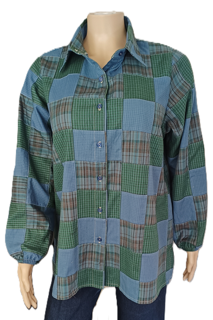 Tommy patchwork blouse - Long Sleeve size L *50% off 1 only*