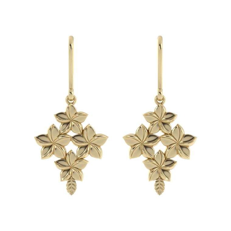 Pua Melia (Plumeria) Drop Earrings | Kirk Kara