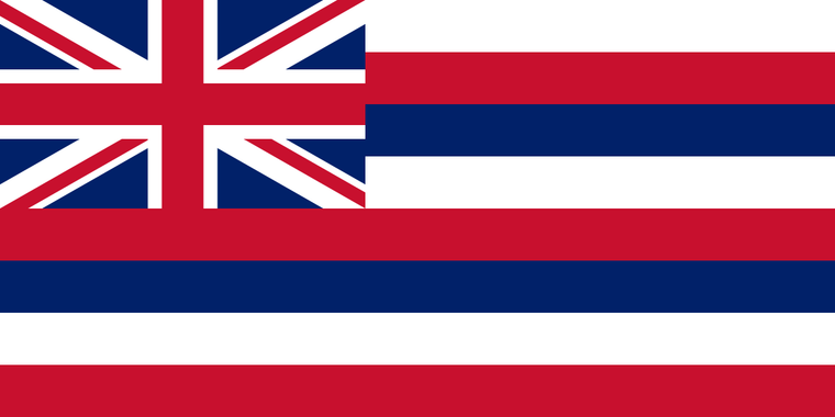 Hawaiian Flag Sticker (MEDIUM)