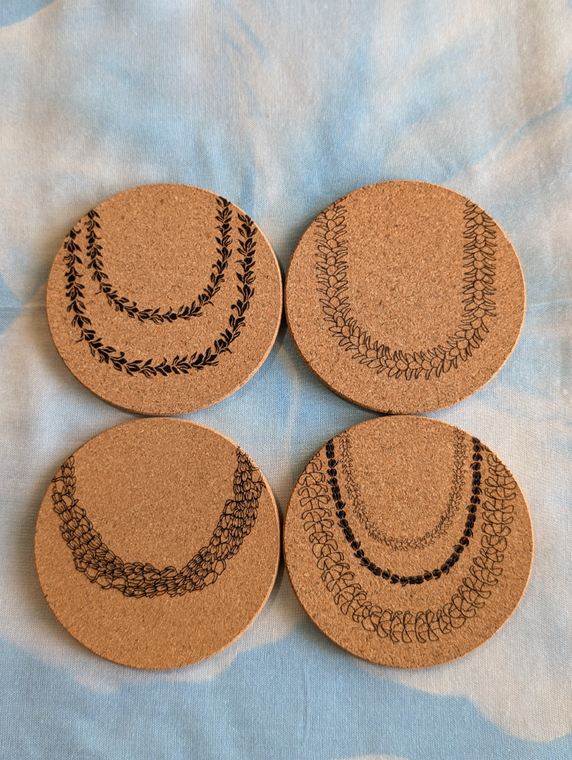 Cork Coasters (Set of 4) | Lei Aloha