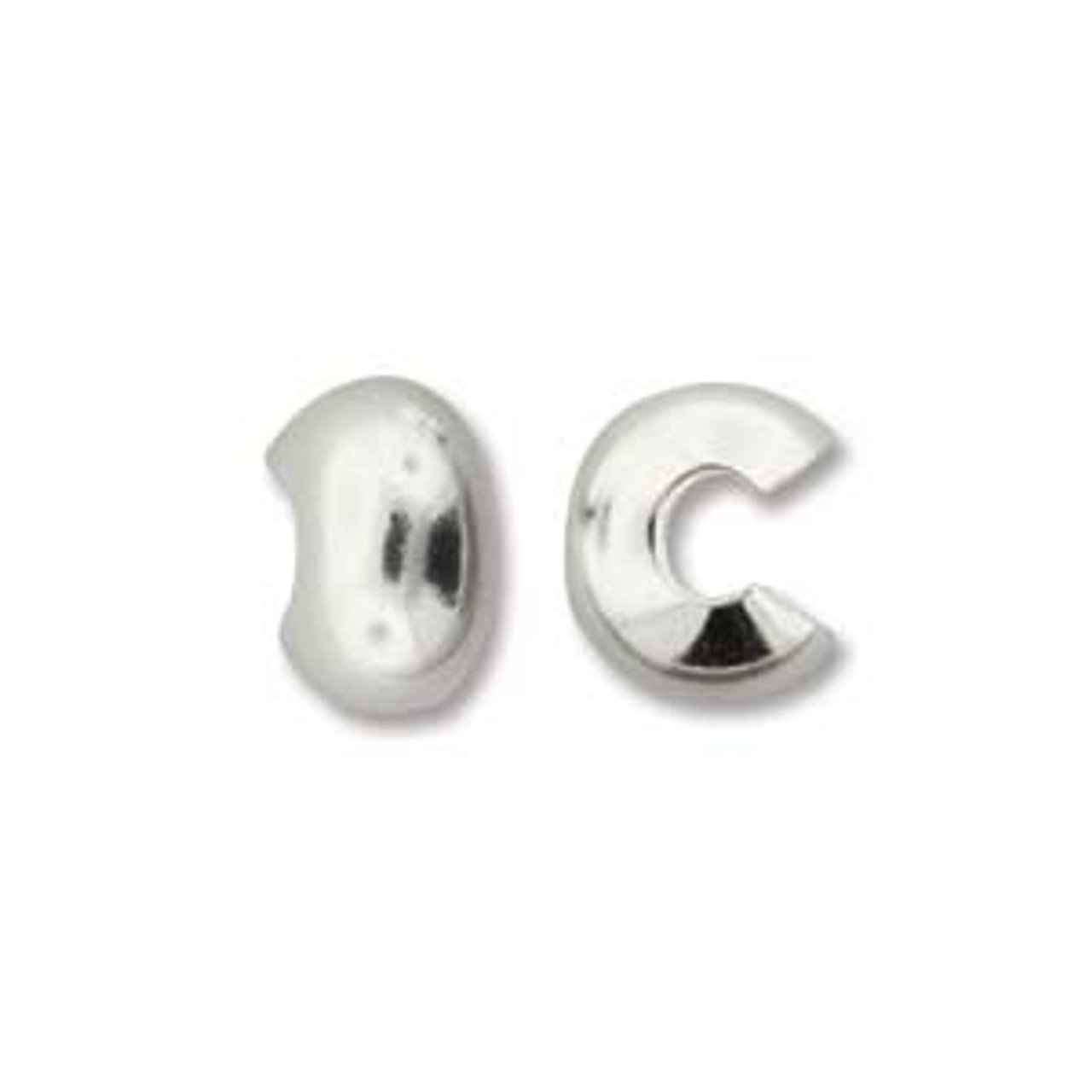 Crimp Bead Cover, Sterling Silver, 4.8mm (Qty: 2) - Jill Wiseman