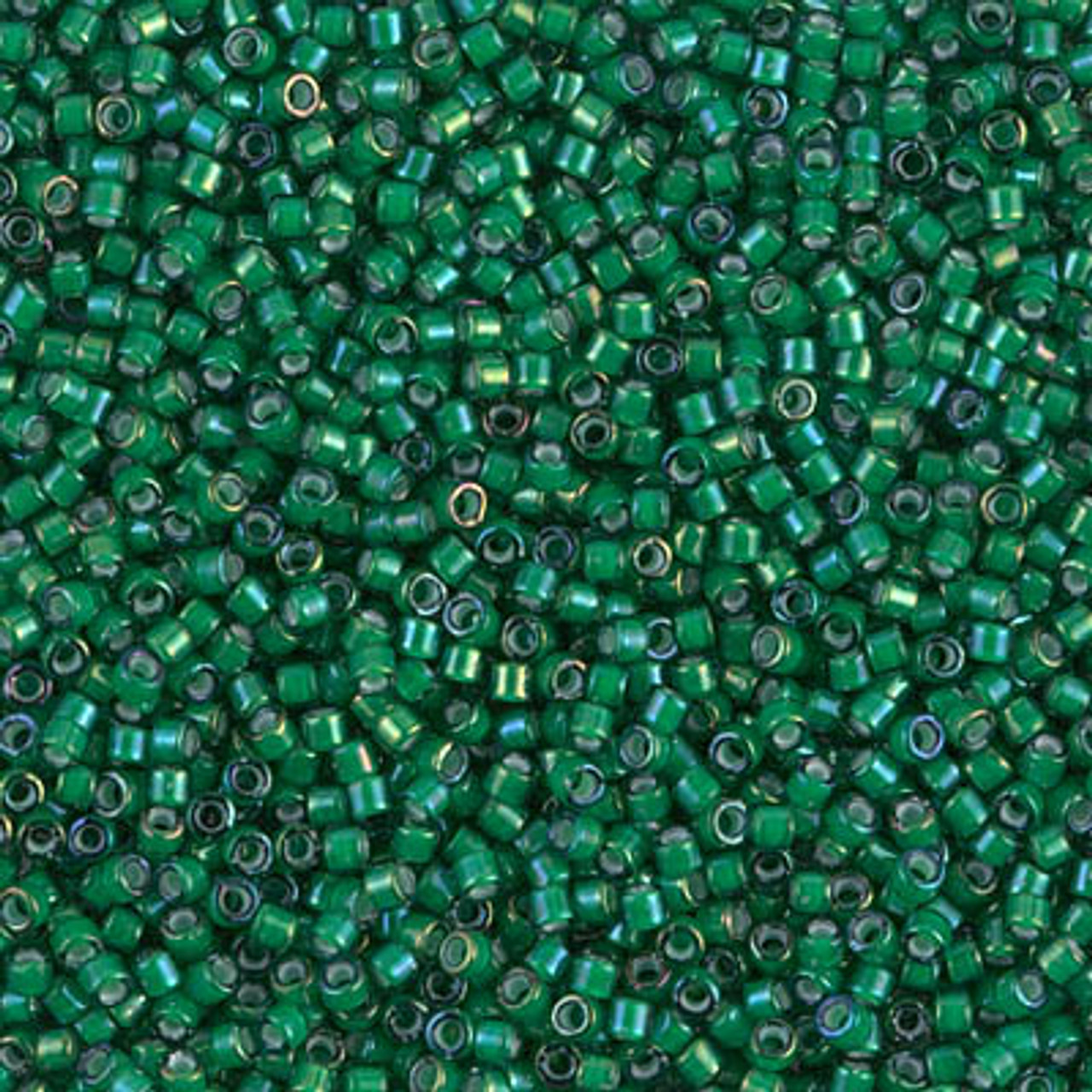 DB1763 Miyuki Delica Beads Emerald Lined Cobat AB Size 11/0