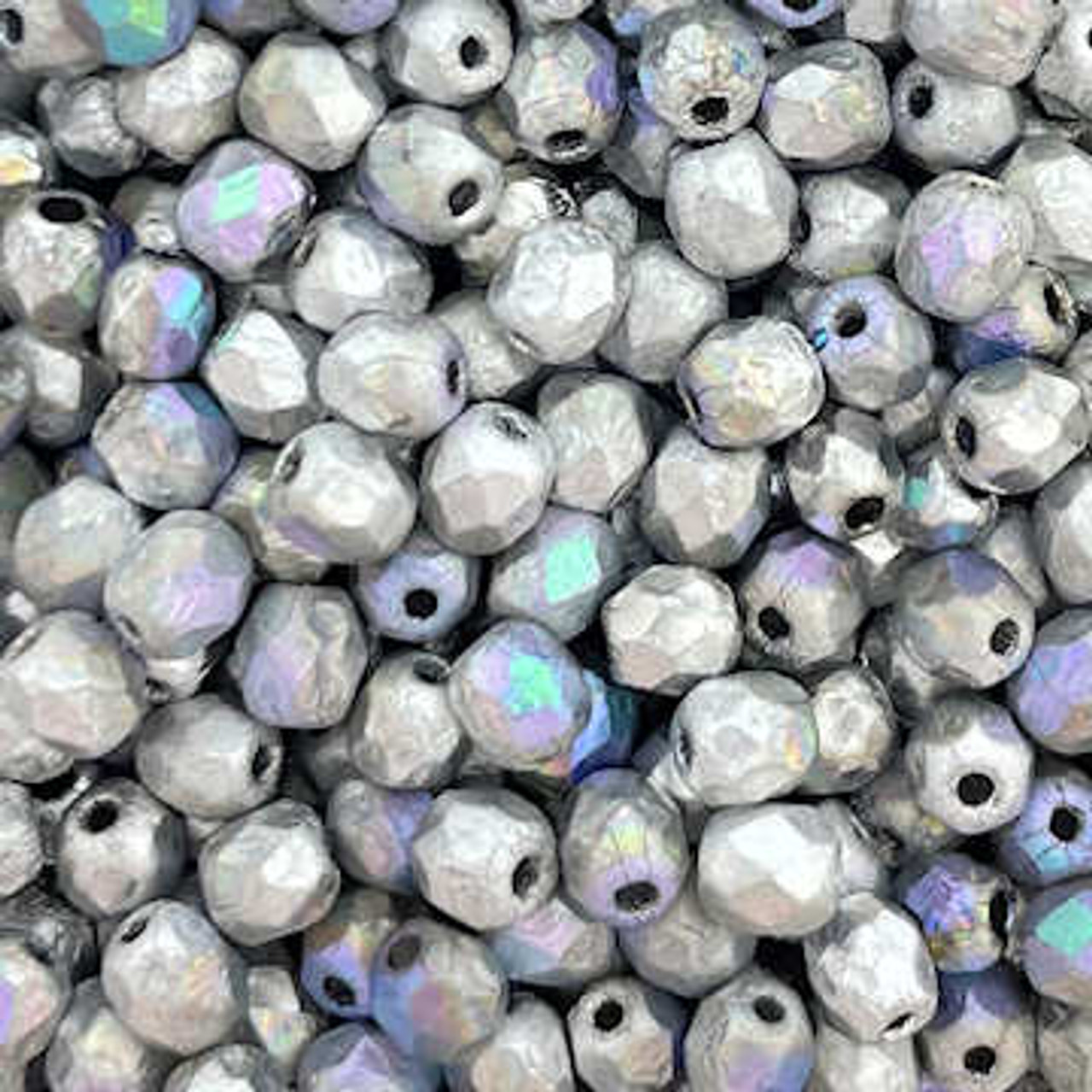 3mm Round Glass Beads, Blue Iris (Qty: 50) - Jill Wiseman Designs