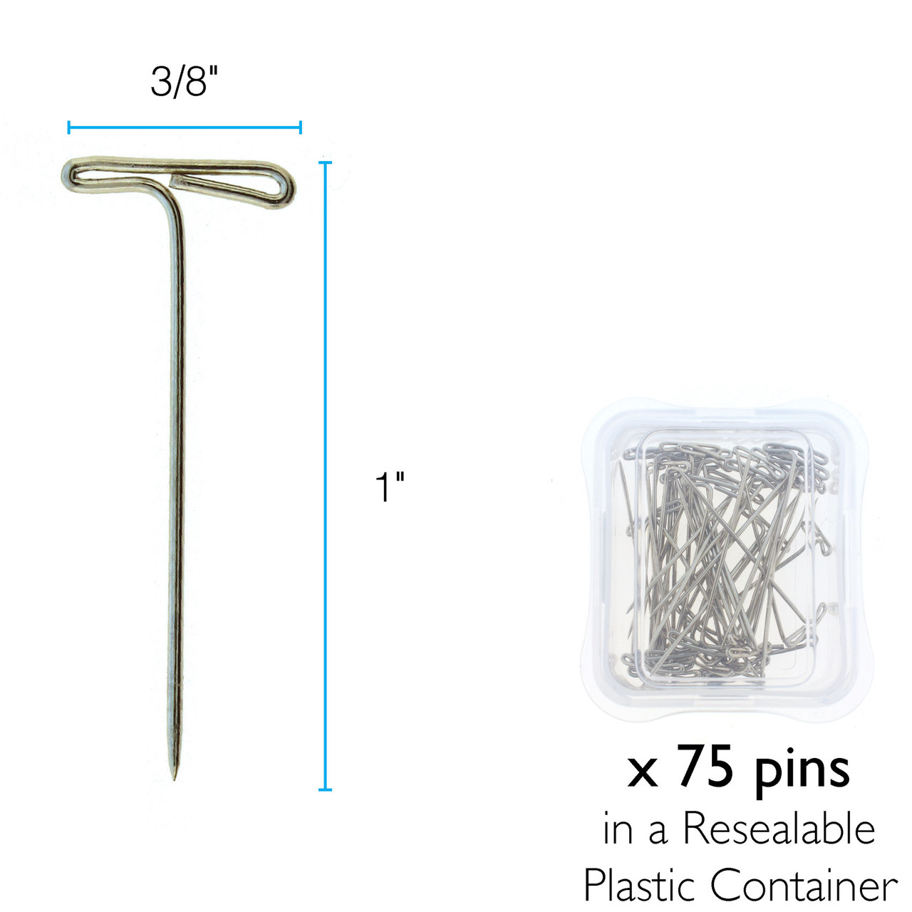 Macrame T-Pins (1-1/2 inch), Pack of 10