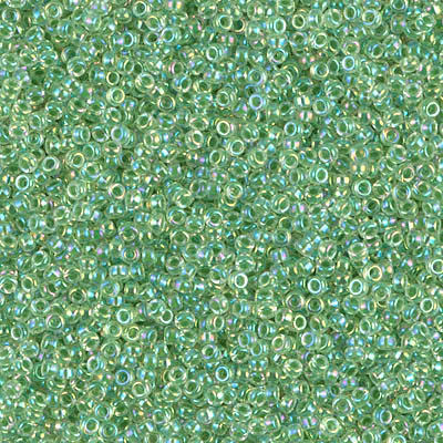 15-0277, Lime-Lined Crystal AB (14 gr.) Miyuki (Matches DB-0060
