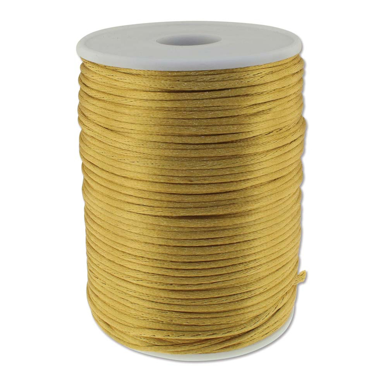 2mm Satin Cord (Rattail), Antique Gold (6 yds.) - Jill Wiseman Designs