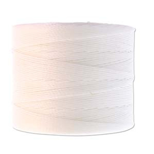 S-Lon Bead Cord, White (TEX 70, Micro Weight) (262 yd)