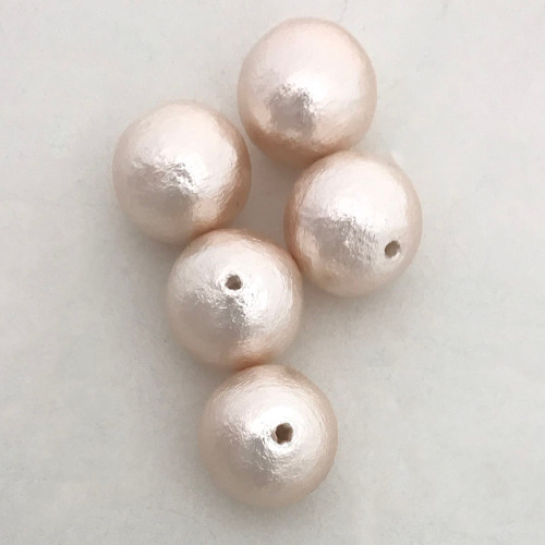 Miyuki Cotton Pearls, Pink (12mm) (Qty: 5)