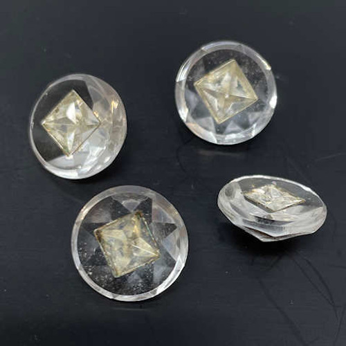 13mm (48ss) Square Crystal Embedded in Chaton (Qty: 4)