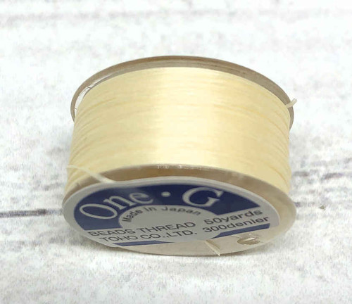 61-003 One-G TOHO Nylon Beading Thread, 50 yards, Light Gray