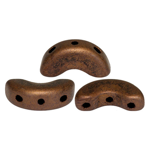 Arcos par Puca Beads, Matte Dark Bronze (5 x 10mm) (Qty: 25)