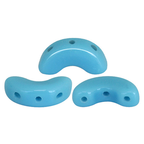 Arcos par Puca Beads, Opaque Blue Turquoise (5 x 10mm) (Qty: 25)