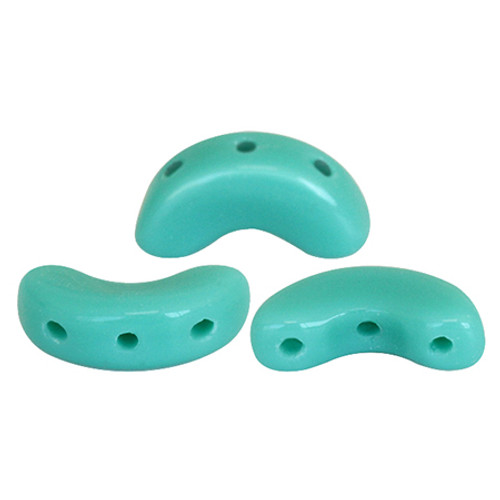 Arcos par Puca Beads, Opaque Green Turquoise (Qty: 25)