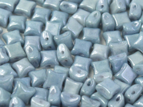 WibeDuo Beads, Baby Blue Luster, 8 x 8mm (Qty: 25)