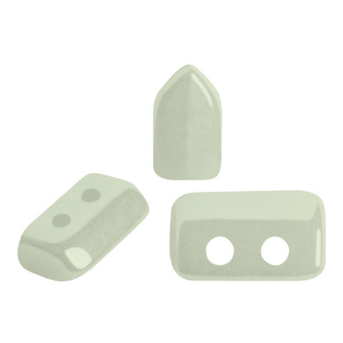 Piros par Puca Beads, Opaque Light Green Ceramic Look (5 grams/~75 beads)