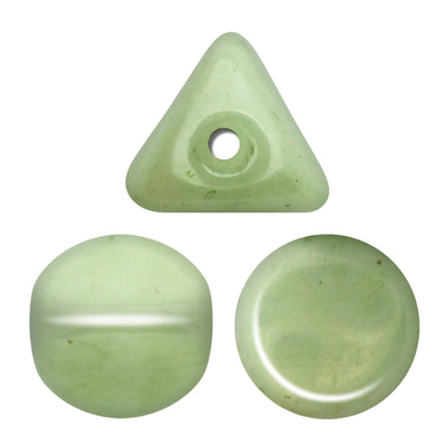 Ilos par Puca Beads, Opaque Light Green Ceramic Look (Qty: 35)