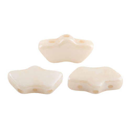 Delos par Puca Beads, Champagne Luster (Opaque Beige Ceramic Look) (Qty: 15)