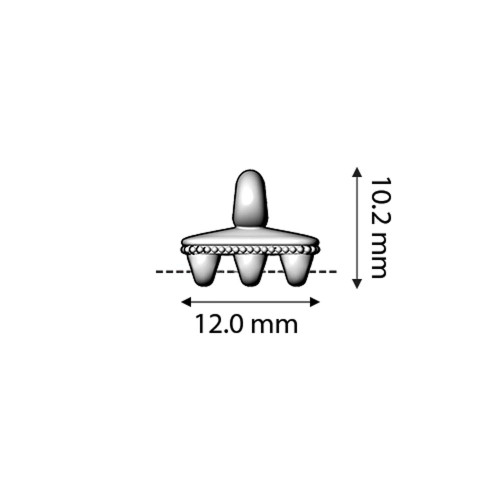 Cymbal Rozos iii, SuperDuo Bead Ending, 24k Gold-Plated (Qty: 2)
