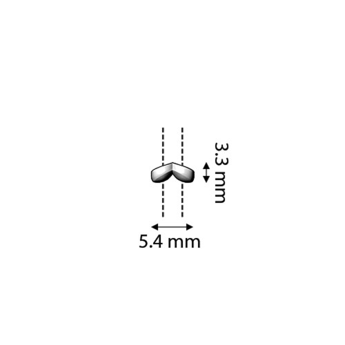 Cymbal Kaparia, SuperDuo Side Bead, Antique Silver-Plated (Qty: 6)