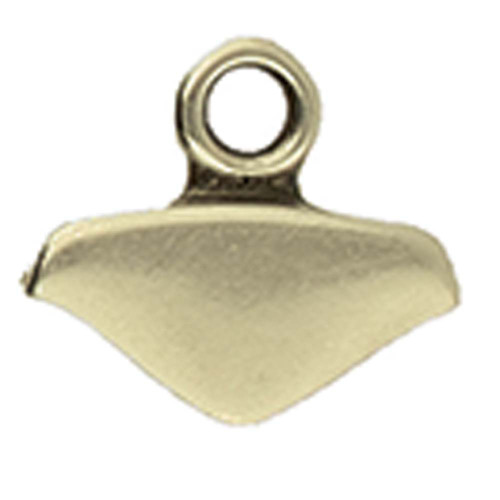 Cymbal Mikronisi, Chevron Bead Ending, Antique Brass-Plate (Qty: 2)