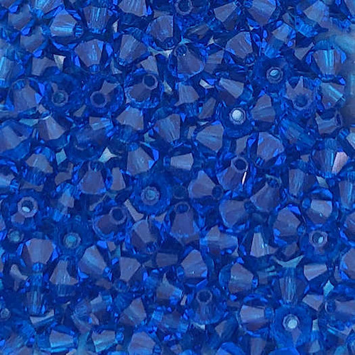 3mm Preciosa Bicones, Capri Blue (Qty: 50)