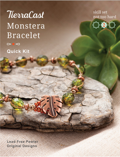 TierraCast Monstera Bracelet Kit, Knotting (Beginner +)