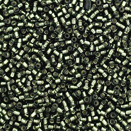 Toho 15-0029C, Silver-Lined Dark Black Diamond (14 gr.)