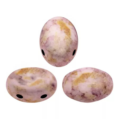 Samos par Puca Beads, Rose Gold Ceramic Look (Qty: 25)