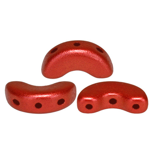 Arcos par Puca Beads, Lava Red (Metallic Red Matte) (Qty: 25)