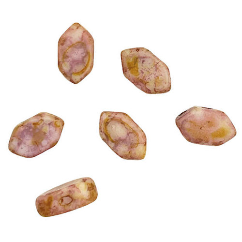 Paros par Puca Beads, Rose Gold Ceramic Look (Qty: 25)