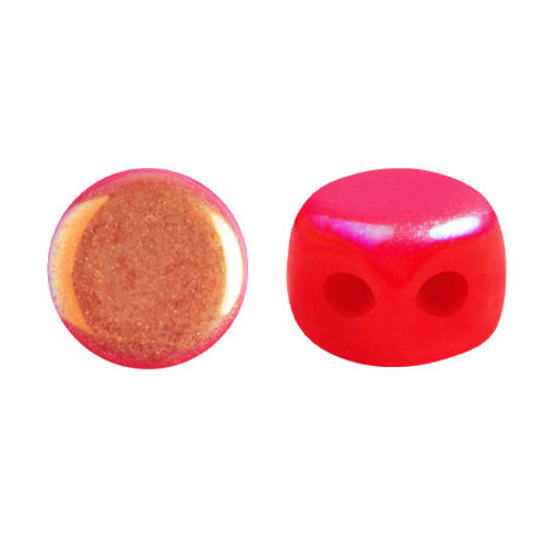 Kalos par Puca Beads, Opaque Cherry AB (Qty: 50) (closeout)