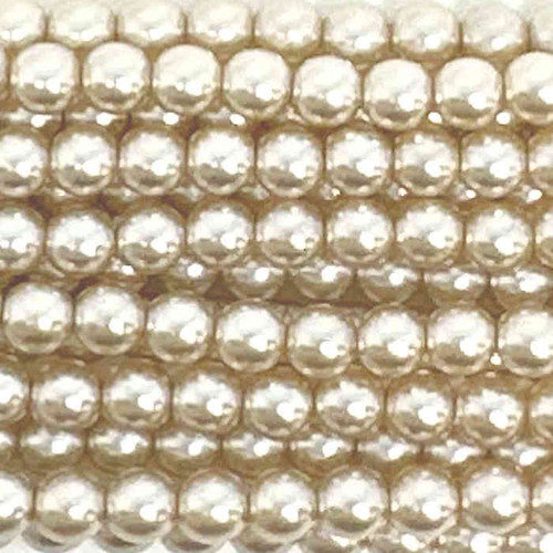 8mm Czech Glass Pearls, Sand (Qty: 24)