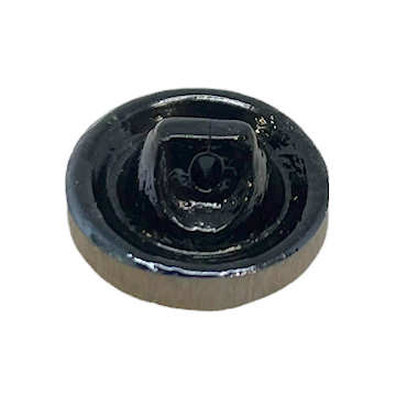 13.5mm Paisley Design Button, Gold Painted on Black (Qty: 1)