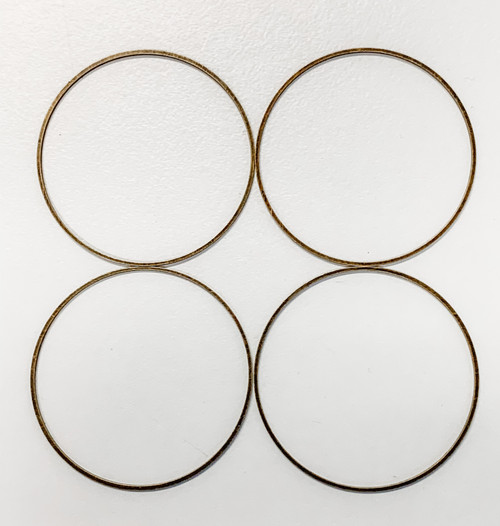 30mm Circle Connectors, Antique Bronze-Plated Brass (Qty: 4)