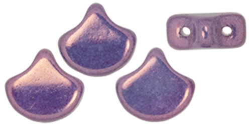 Ginko Beads, 7.5 x 7.5mm, Luster - Metallic Amethyst Chalk (Qty: 25)