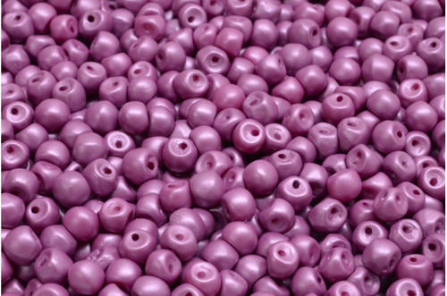 4x3mm Mushroom Beads, Pastel Magenta (Qty: 50)