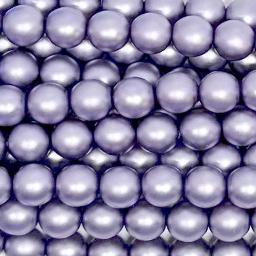 2mm Czech Glass Pearls, Satin Lavender Blue (Qty: 50)