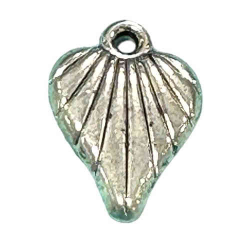 Heart Pendant, Silver-Plated Pewter (15 x 18mm) (Qty: 1)