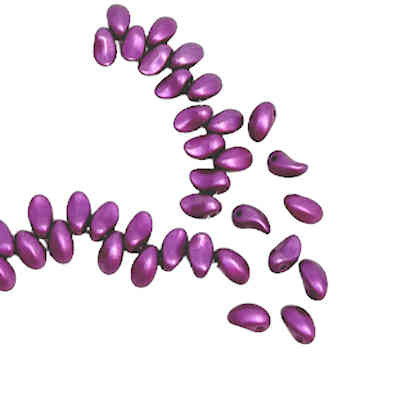 1-Hole Lily Petal Beads, Pastel Bordeaux, 4 x 6mm (Qty: 40)
